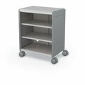 Mooreco Compass Cabinet Midi H2 With Shelves Cool Grey 36.1in H x 28.4in W x 19.2in D B2A1B1D1X0